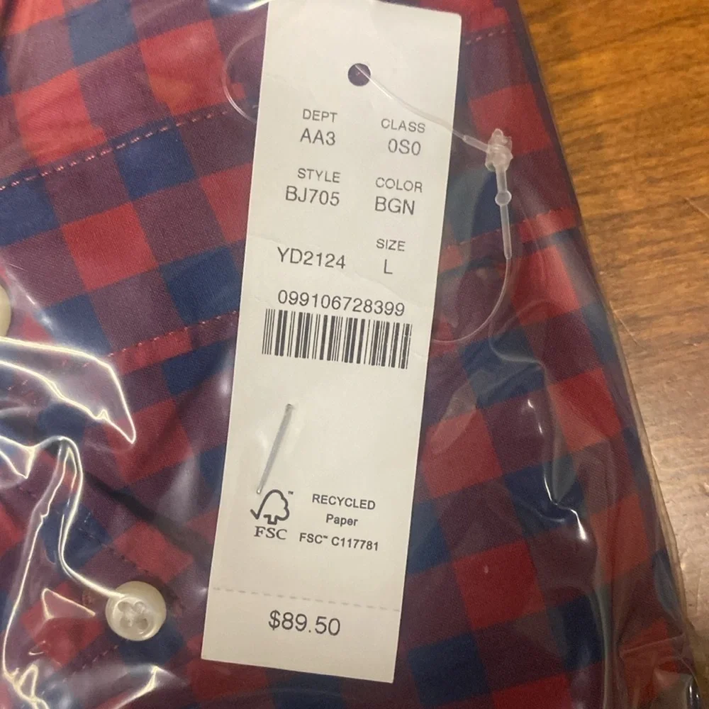 J Crew Secret Wash cotton poplin shirt item BJ705